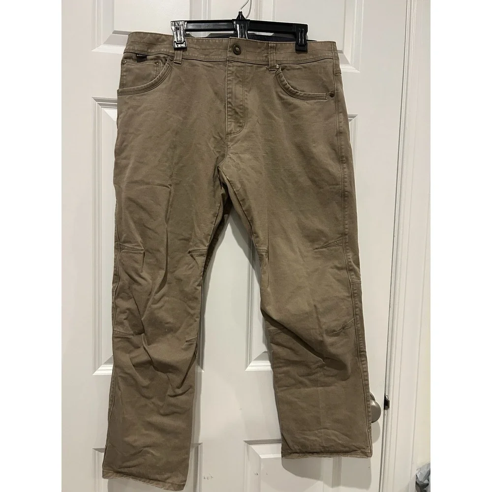Kuhl Rydr Mens 34x29 Brown Vintage Patina Dye Canvas Outdoor Pants 5016